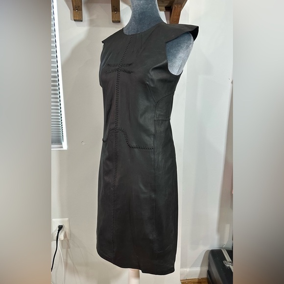 NWT Isabel Marant Robe Blazen Black Leather Dress FR 38 (US 6) - Picture 3 of 16